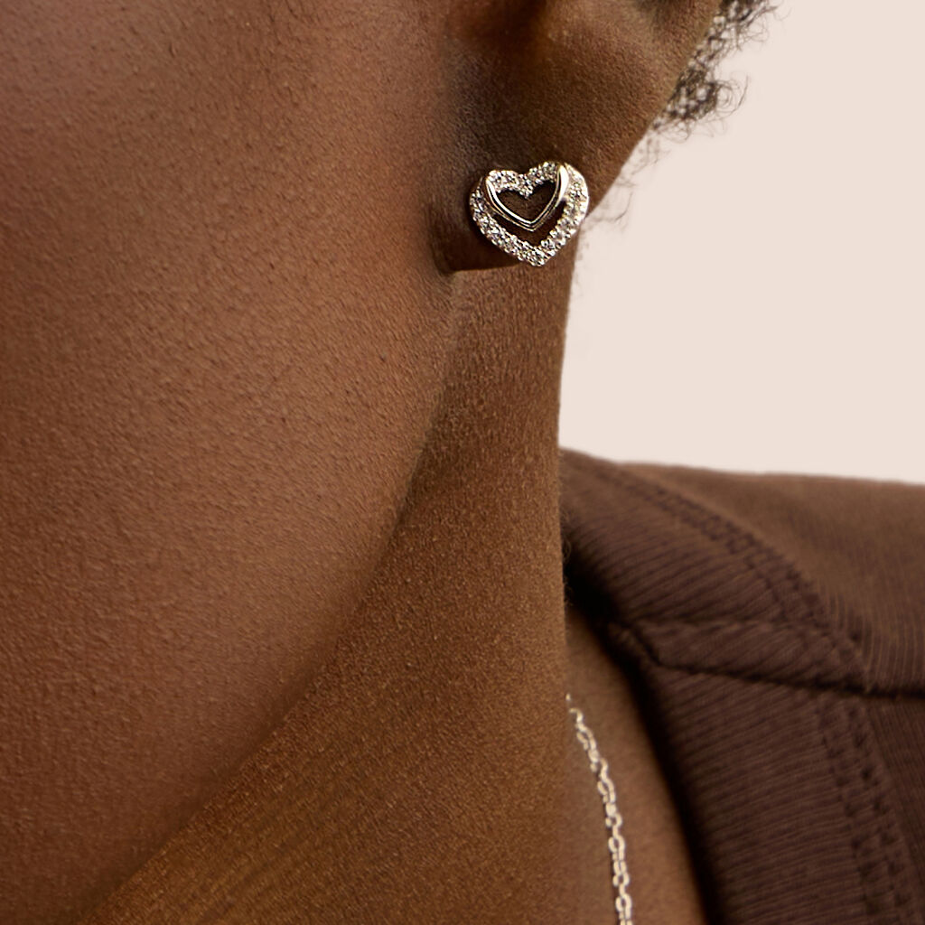 Orecchini Lobo Silver Moments Argento Rodiato Cubic Zirconia - Orecchini a Lobo Donna | Stroili