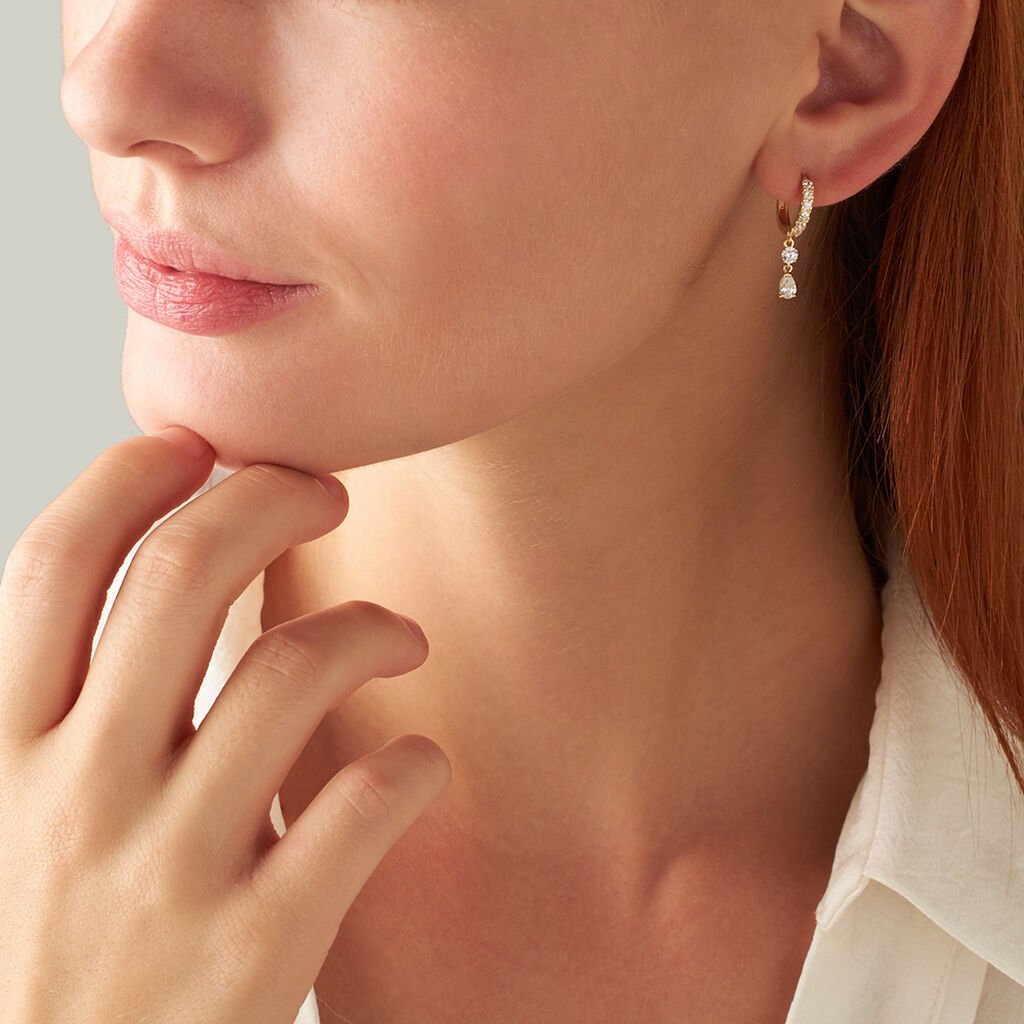 Orecchini A Cerchio Toujours Oro Giallo Cubic Zirconia - Orecchini a Cerchio Donna | Stroili