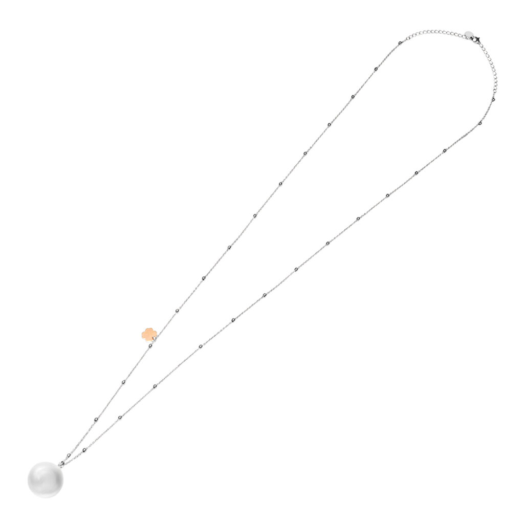 Collana Chiama Angeli Lady Code Acciaio Bicolore Bianco / Rosa - Collane Chiama Angeli Donna | Stroili
