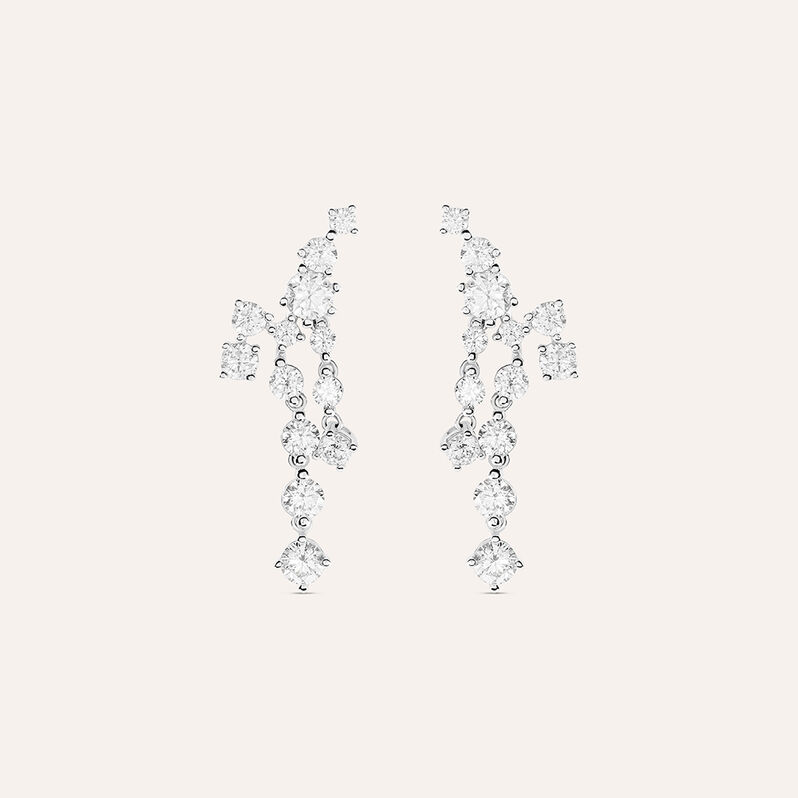 Orecchini Pendenti Claire Oro Bianco Cubic Zirconia - Orecchini Pendenti Donna | Stroili