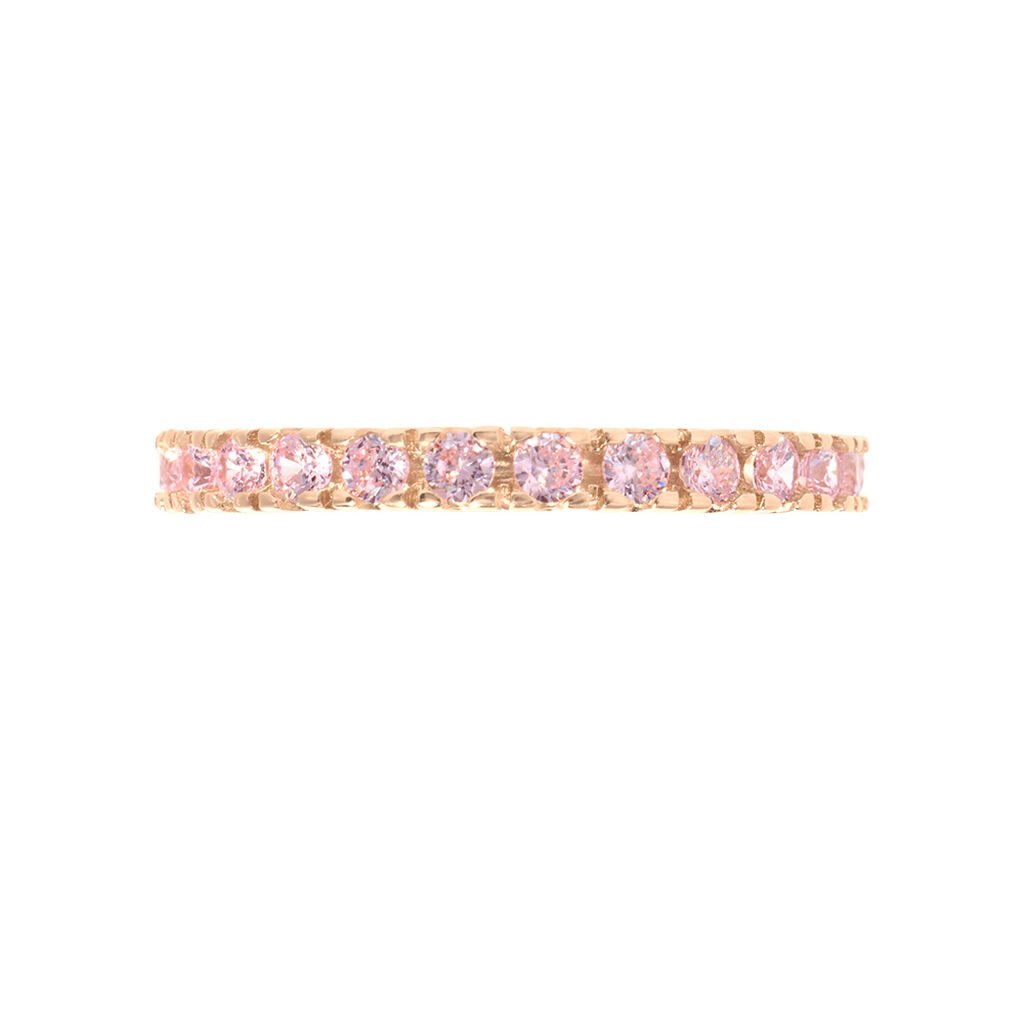 Anello Eternity Silver Rainbow Argento Rosa Cubic Zirconia - Anelli Eternity Donna | Stroili