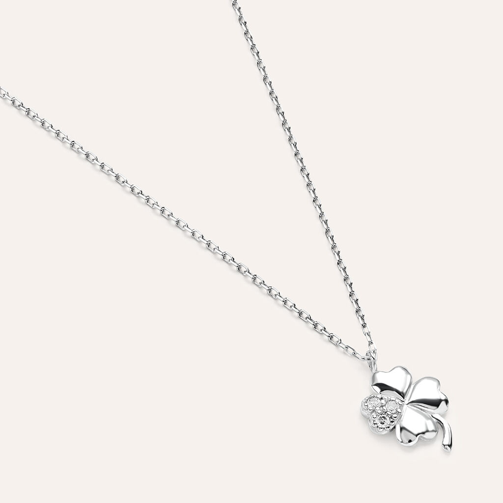Collana Claire Oro Bianco Cubic Zirconia - Collane Donna | Stroili
