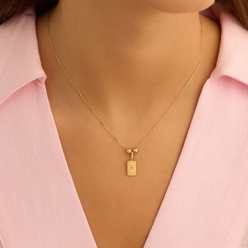 Pendente Tarocchi Carta Del Mondo Po&egrave;me Oro Giallo - Ciondoli Donna | Stroili
