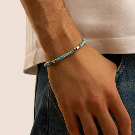 Bracciale Man Code Acciaio Turchese - Bracciali Uomo | Stroili