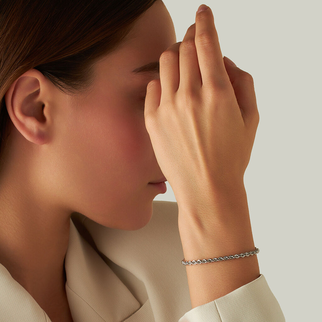Bracciale Catena Colette Oro Bianco - Bracciali Donna | Stroili