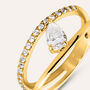 Anello Fantasia Radiance Acciaio Dorato Cubic Zirconia