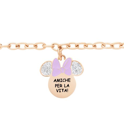 Bracciale Lady Message Acciaio Rosato Disney e Cristalli - Bracciali Donna | Stroili