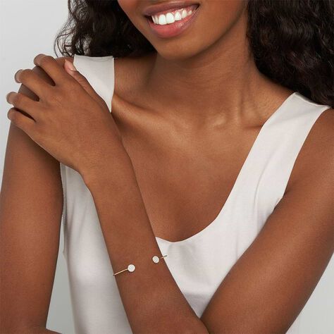 Bangle placcato oro con pav√© di zirconi - Bracciali Amicizia Donna | Stroili