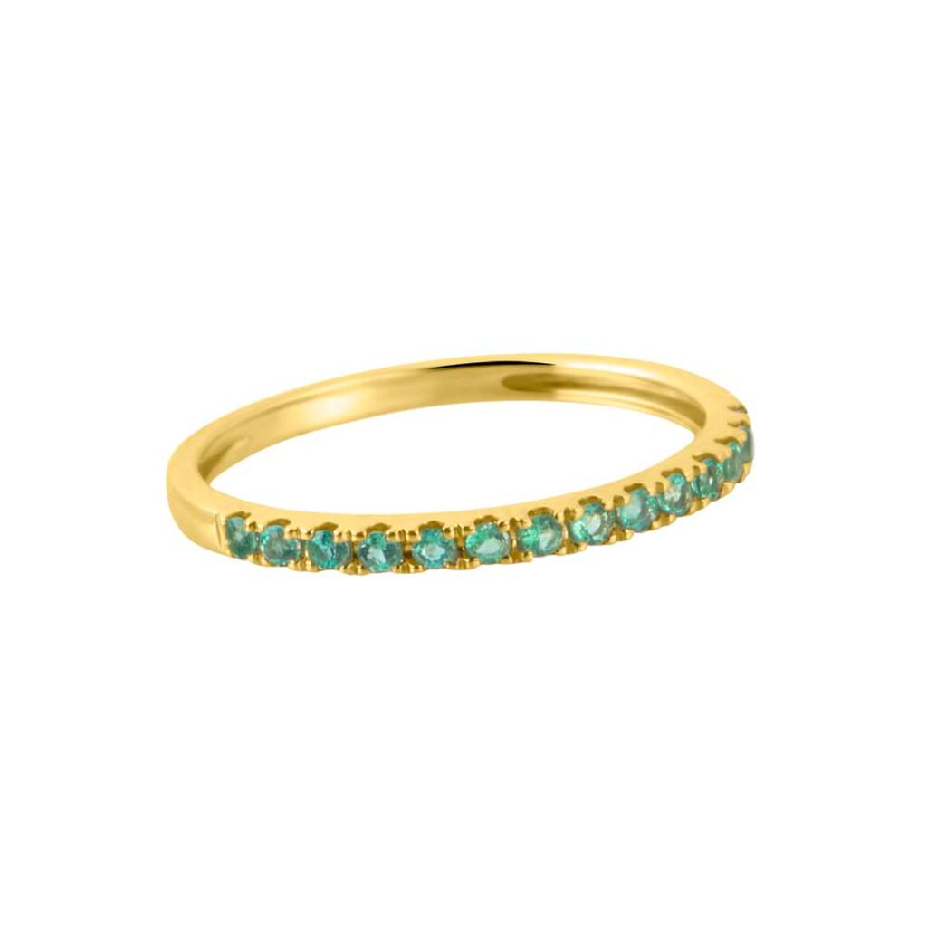Anello Riviere Charlotte Oro Giallo Smeraldo