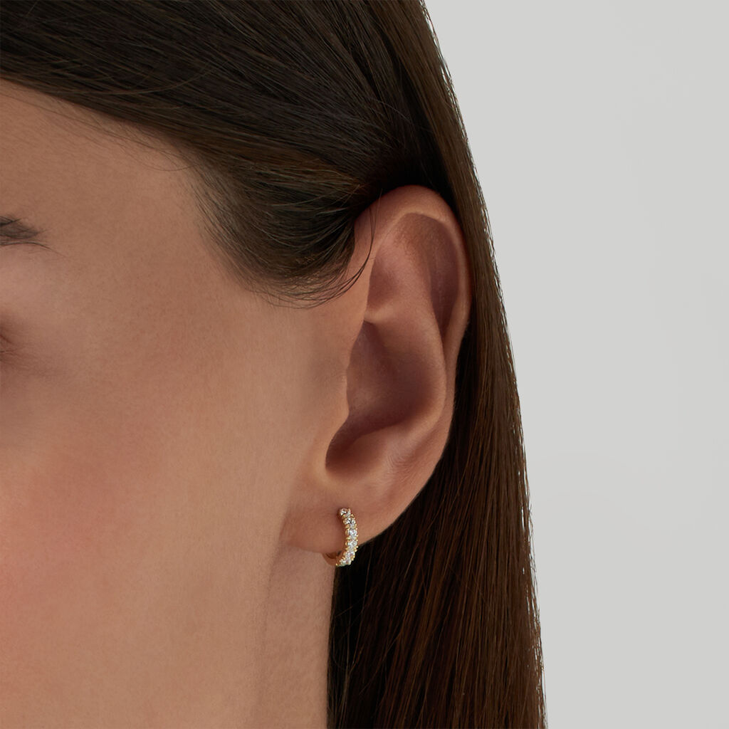 Orecchini A Cerchio Toujours Oro Giallo Cubic Zirconia - Orecchini a Cerchio Donna | Stroili