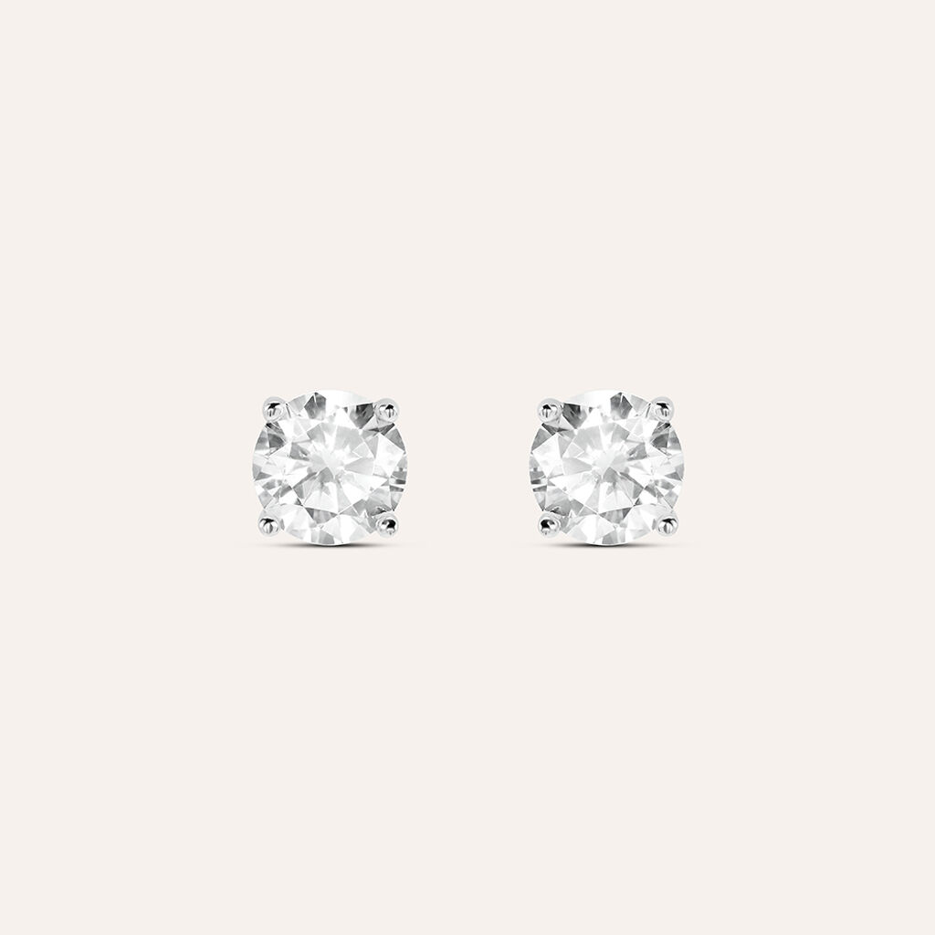 Orecchini Lobo Punto Luce Silver Elegance Argento Rodiato Cubic Zirconia