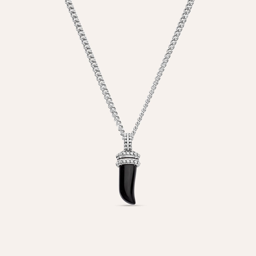 Collana Gentleman Argento Rodiato Agata