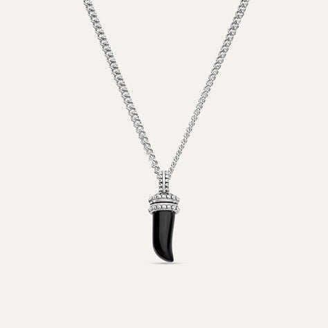 Collana Gentleman Argento Rodiato Agata - Collane Uomo | Stroili