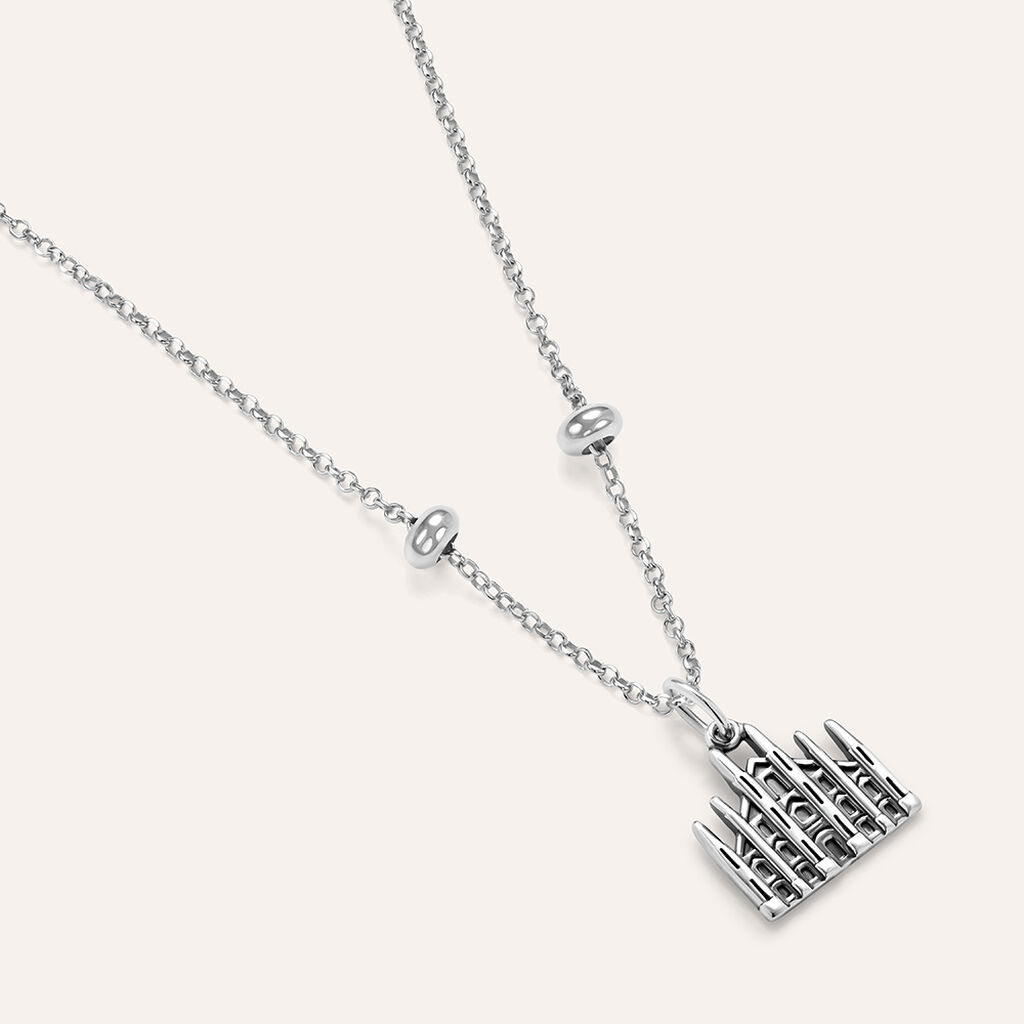 Pendente Saluti&Baci Duomo Milano Love Beats Argento Rodiato - Ciondoli Donna | Stroili