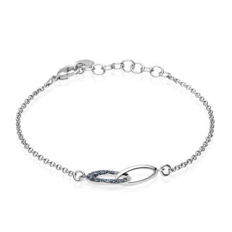 Bracciale in ottone rodiato e glitter antracite - Bracciali Donna | Stroili