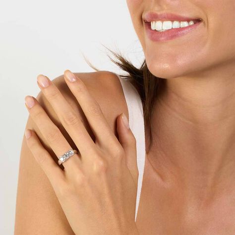 Anello Trilogy Diamade Oro Bianco Diamante Lab-Grown - Anelli con Pietre Donna | Stroili