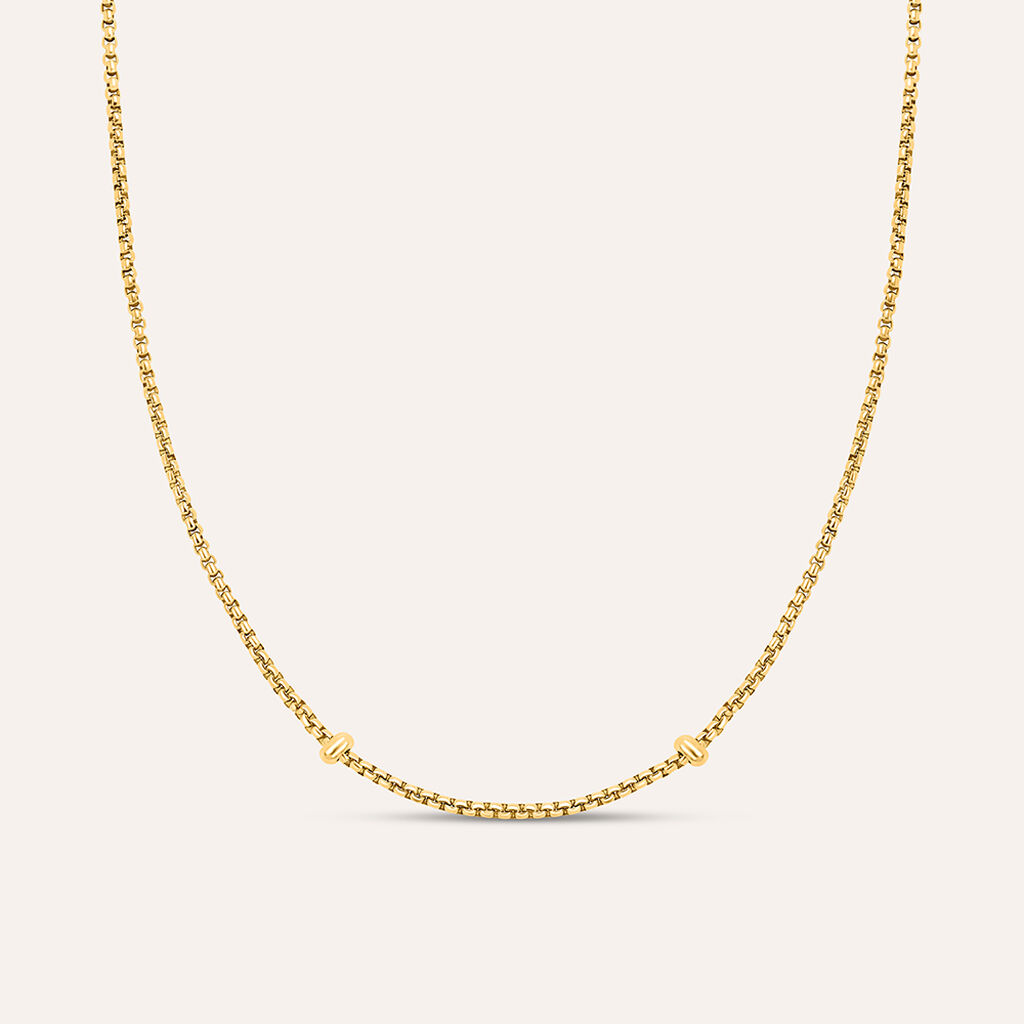 Catenina Essential Code Acciaio Dorato - Collane Catena Unisex | Stroili