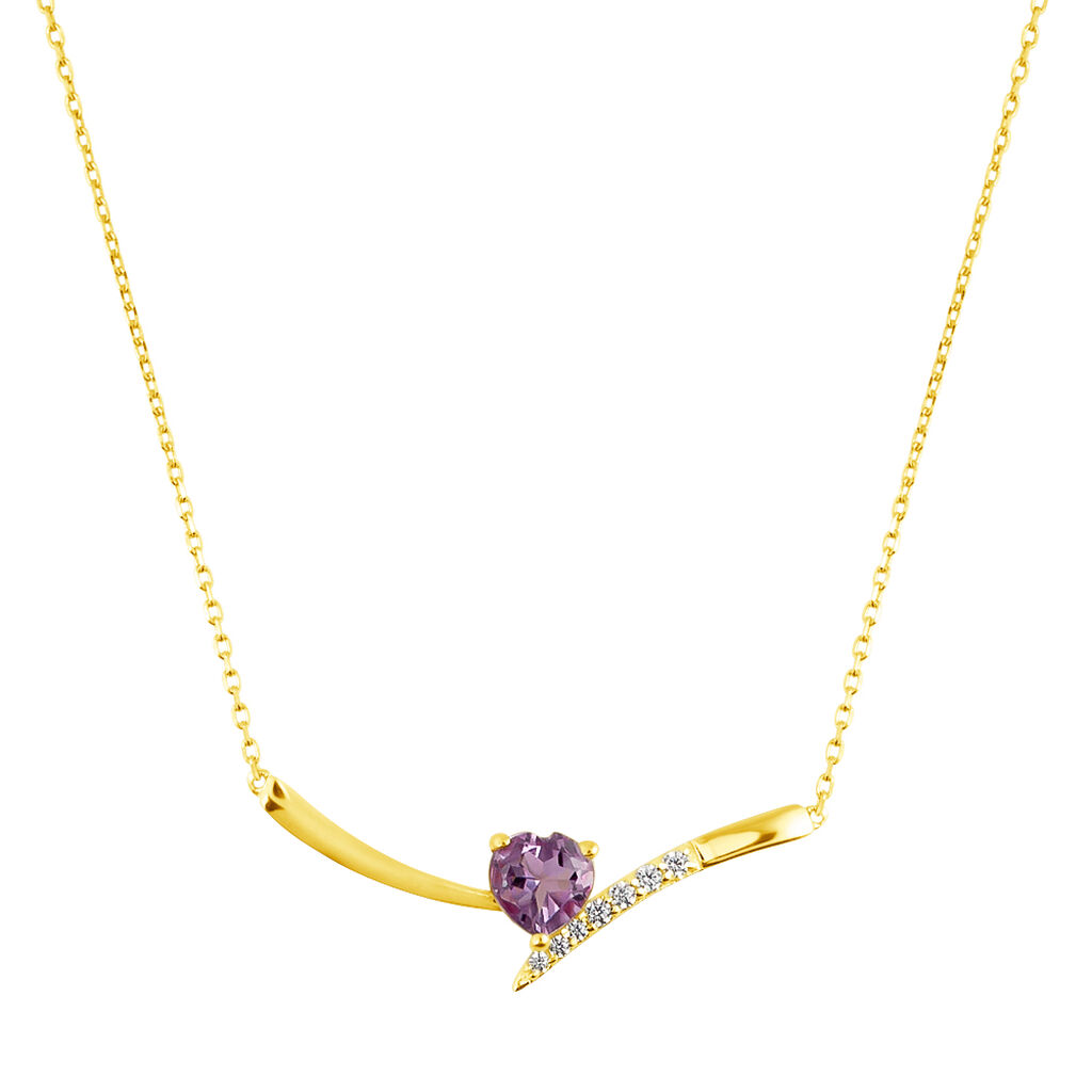 Collana Amélie Oro Giallo Ametista Cubic Zirconia - Collane Donna | Stroili