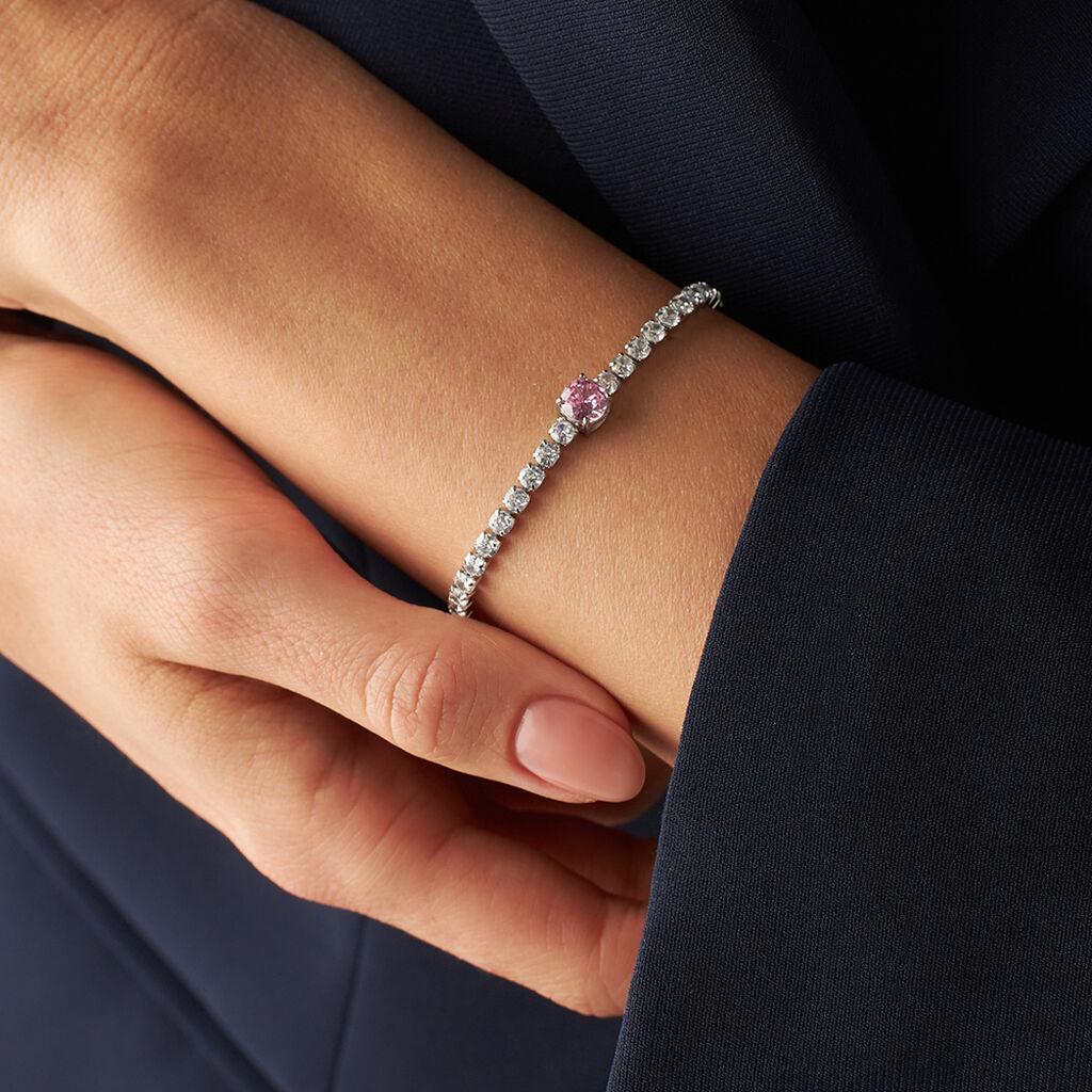 Bracciale Tennis Aura Acciaio Cristallo