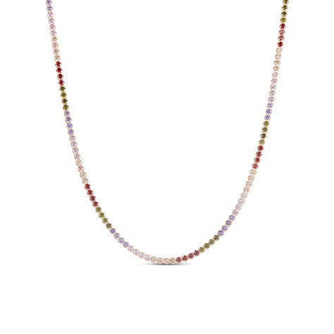 Collana Tennis Silver Rainbow Argento Rosa Cubic Zirconia - Collane Tennis Donna | Stroili