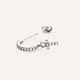 Mono Orecchino A Cerchio Silver Moments Argento Rodiato Cubic Zirconia