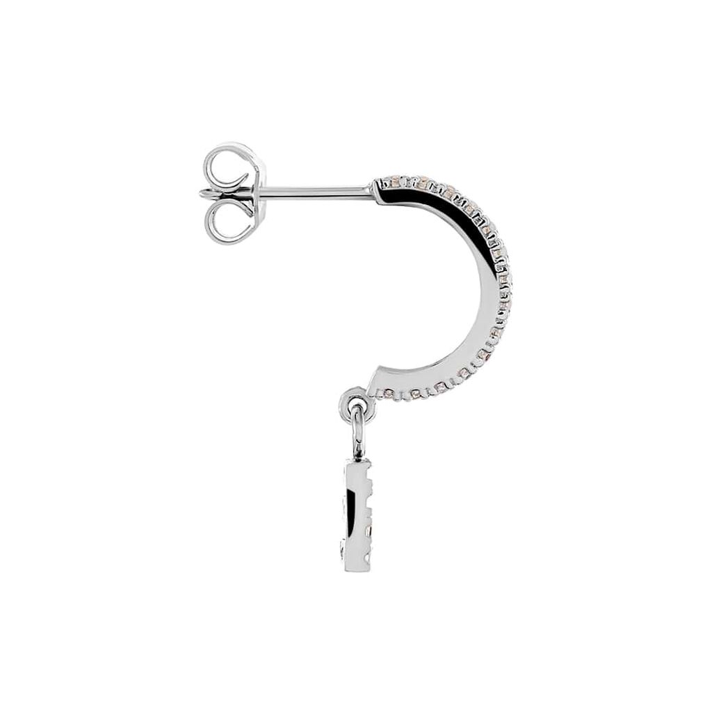 Mono Orecchino A Cerchio Silver Moments Argento Rodiato Cubic Zirconia - Mono Orecchino Donna | Stroili