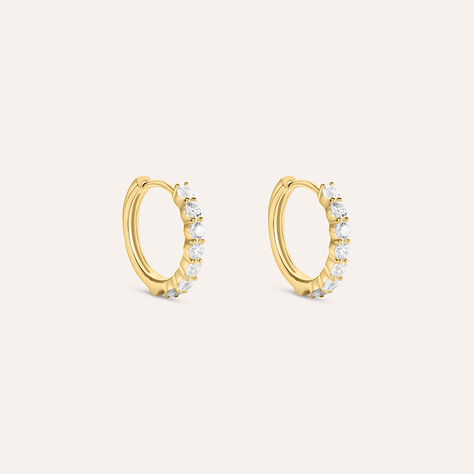 Orecchini A Cerchio Claire Oro Giallo Cubic Zirconia - Orecchini a Cerchio Donna | Stroili