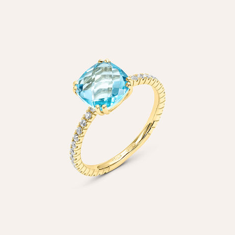 Anello Solitario Amélie Oro Giallo Topazio Cubic Zirconia - Anelli con Pietre Donna | Stroili