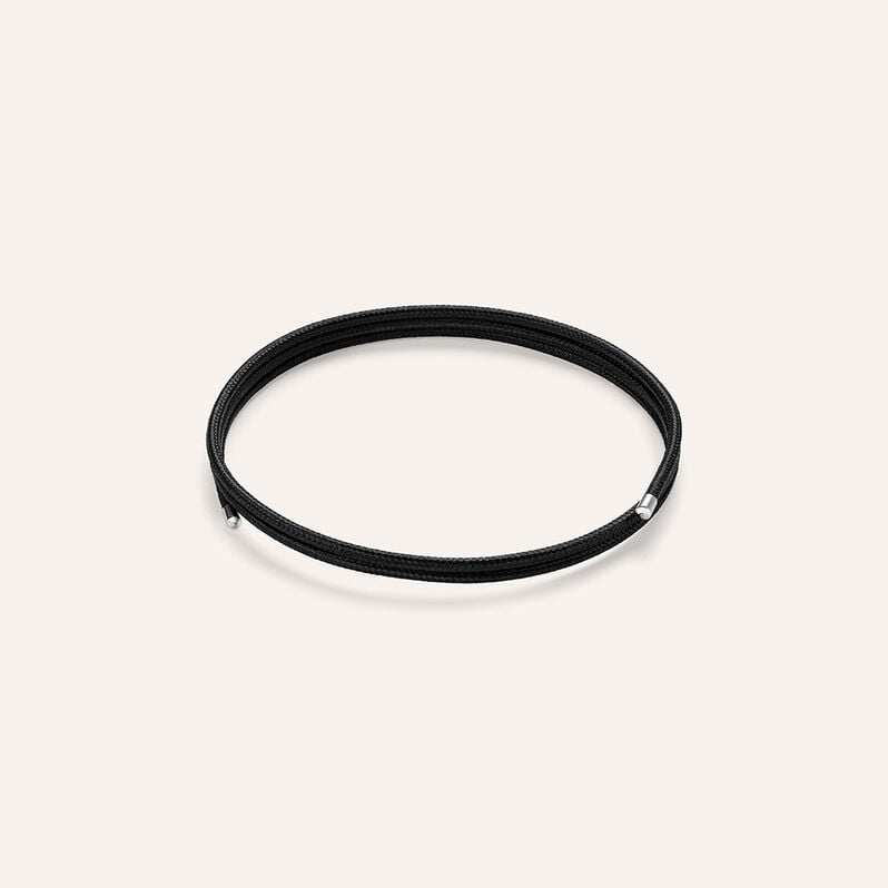 Choker Magnetico Cordino Nero e Acciaio - Catenina Unisex | Stroili