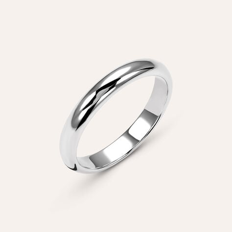 Fede Classica Leggera 3.2 mm Oro Bianco - Anelli con Incisione Unisex | Stroili