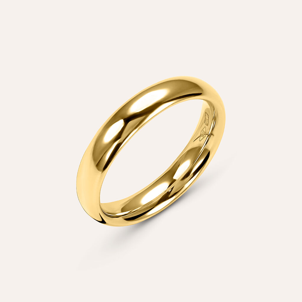 Fede Comoda Leggera 4 mm Oro Giallo