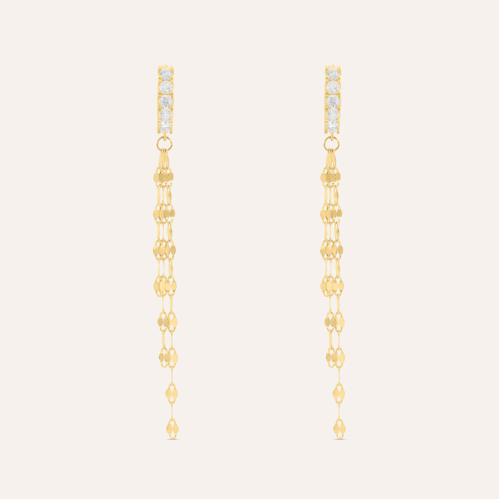 Orecchini Pendenti Claire Oro Giallo Cubic Zirconia