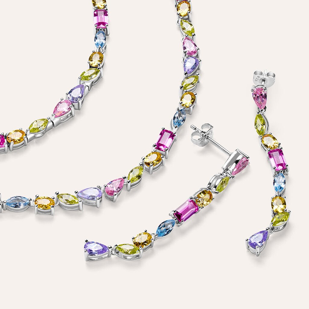Collana Silver Rainbow Argento Rodiato Cubic Zirconia - Collane Donna | Stroili