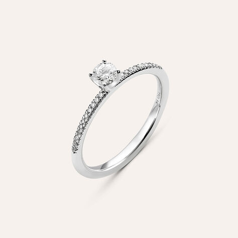 Anello Solitario Firmamenti Oro Bianco Diamante - Anelli con Pietre Donna | Stroili