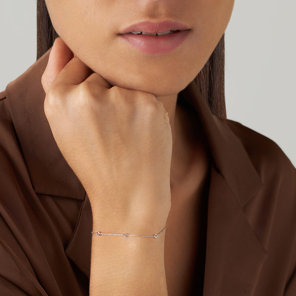 Bracciale Multi Punto Luce Claire Oro Bianco Cubic Zirconia - Bracciali Amicizia Donna | Stroili