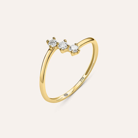 Anello Trilogy Diamade Glam Oro Giallo Diamante Lab-Grown - Anelli con Pietre Donna | Stroili