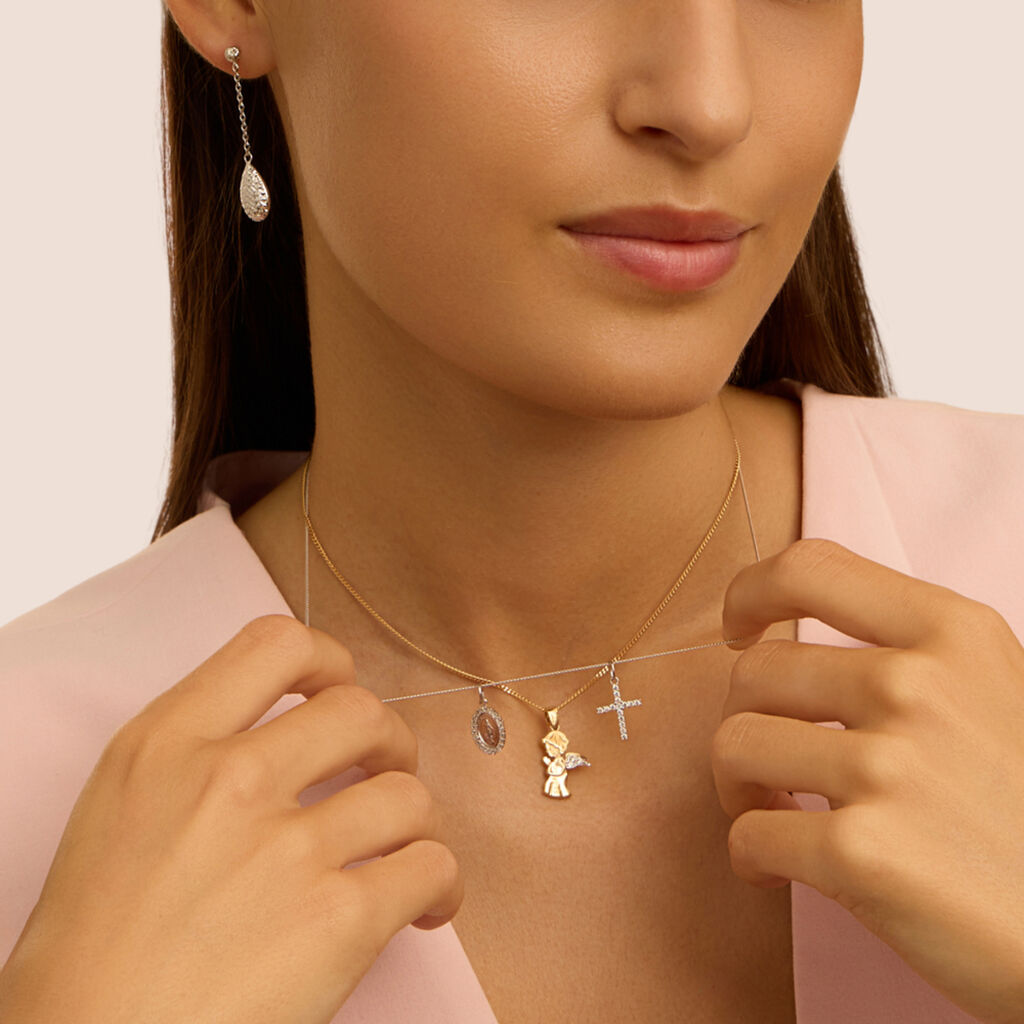 Orecchini Pendenti Isabelle Oro Bianco