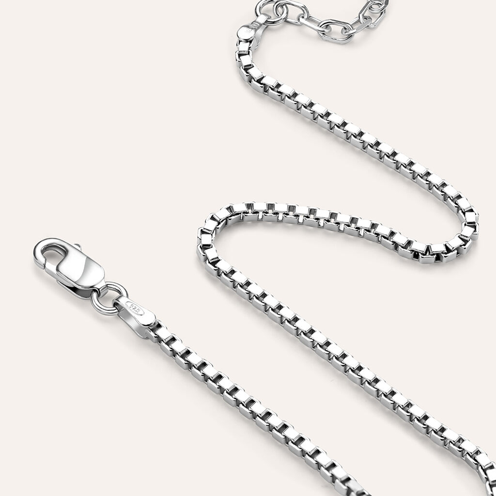 Bracciale Catena Gentleman Argento Rodiato