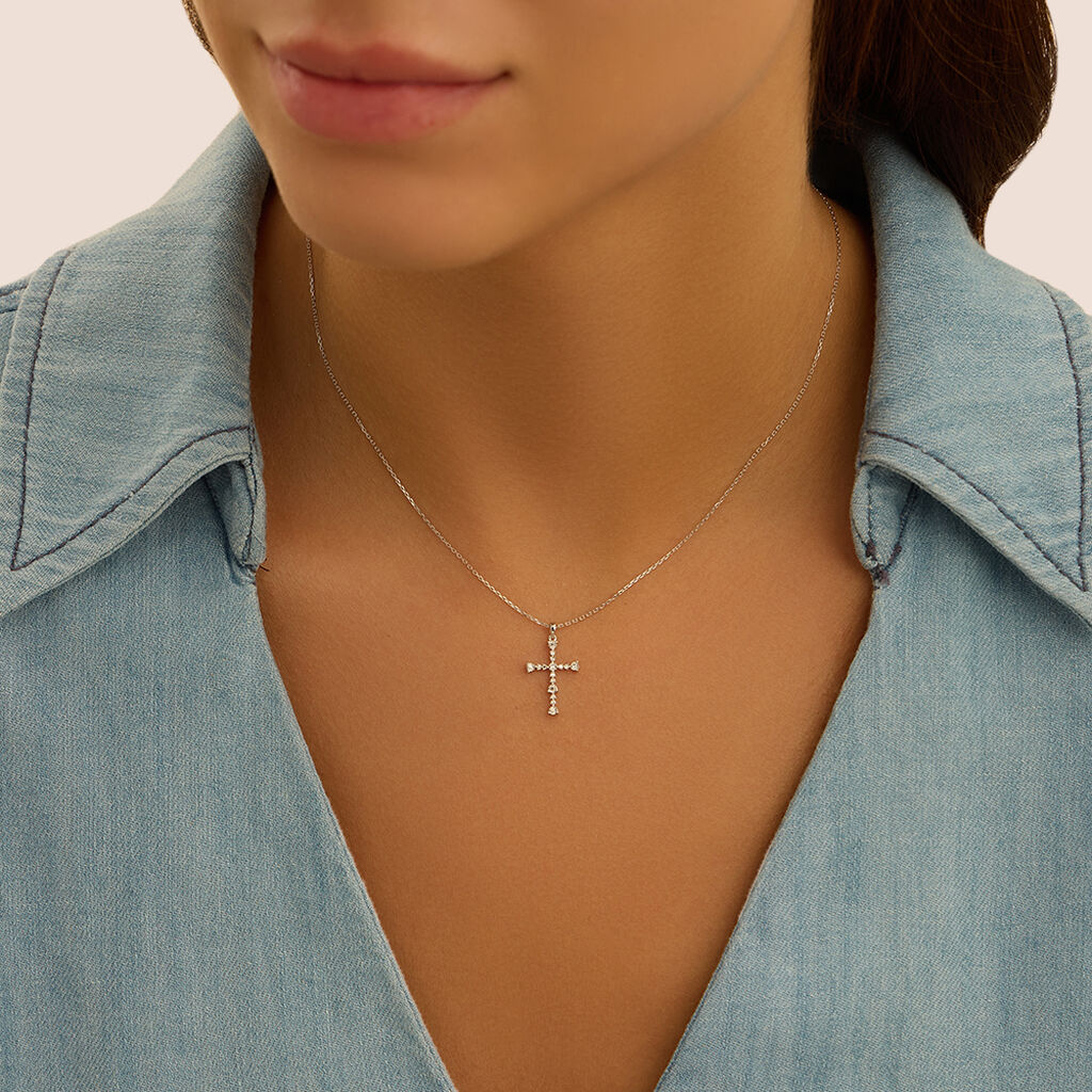 Collana Sophia Oro Bianco Diamante