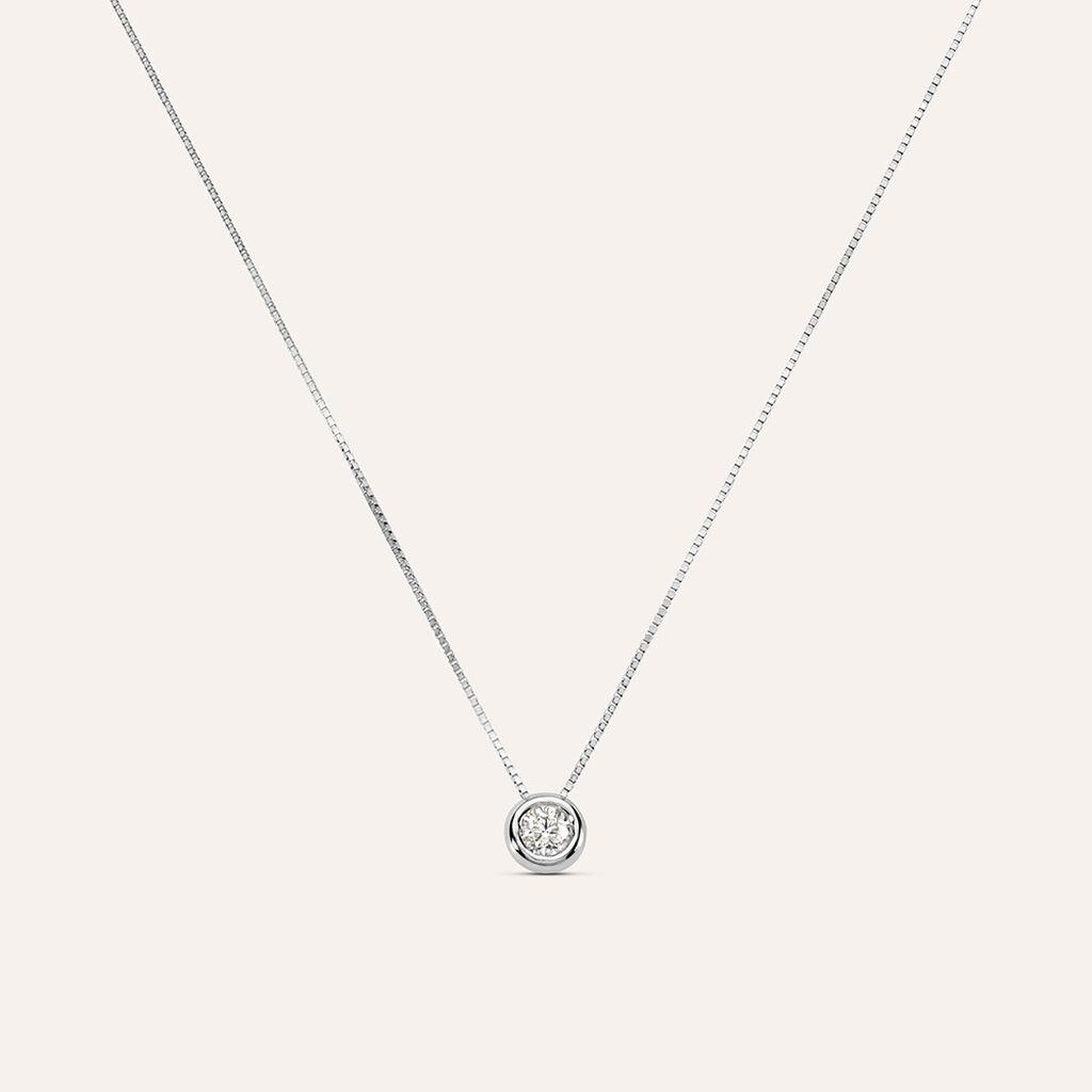 Collana Punto Luce Firmamenti Oro Bianco Diamante