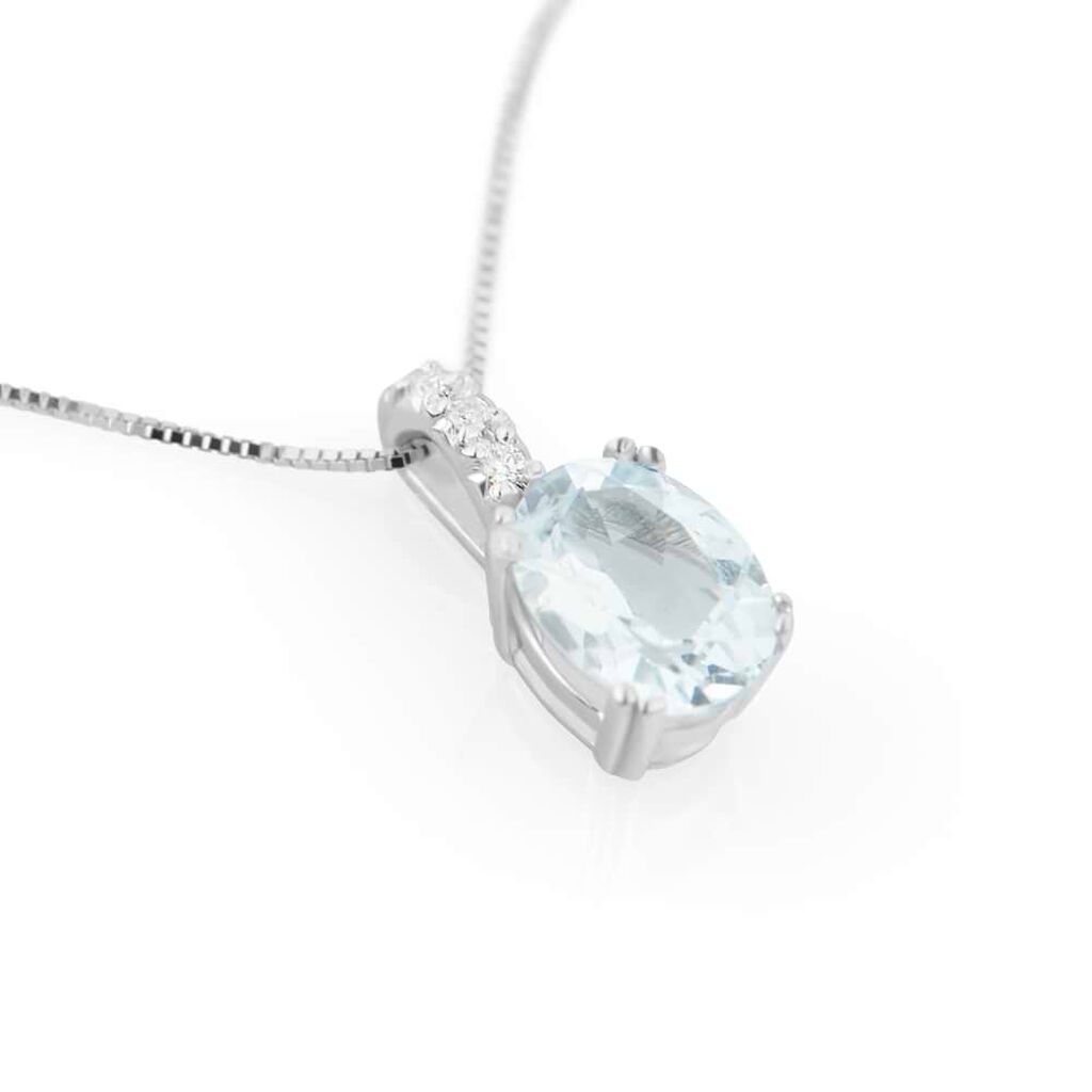 Collana Acquamarina Oro Bianco Acquamarina Diamante - Collane Donna | Stroili