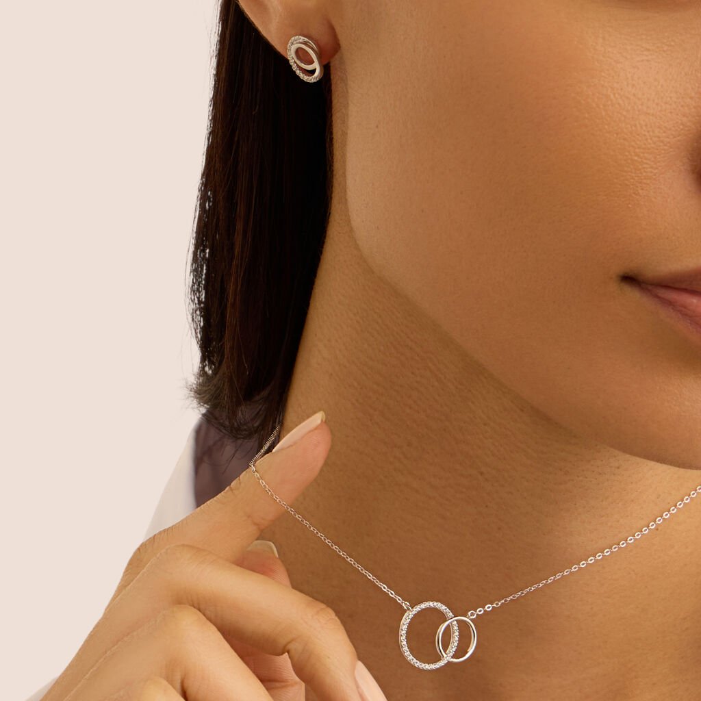 Collana Silver Shine Argento Rodiato Cubic Zirconia