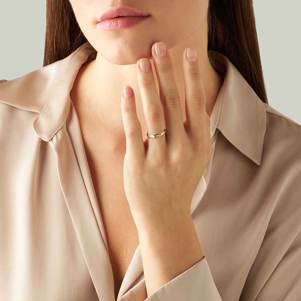 Fede Classica Diamantata 3 mm Oro Giallo