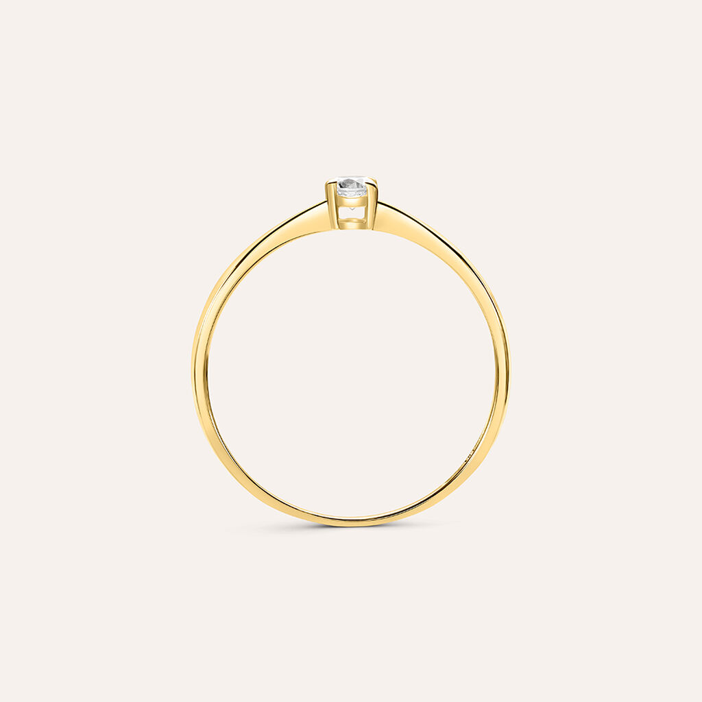 Anello Solitario Claire Oro Giallo Cubic Zirconia - Anelli con Pietre Donna | Stroili