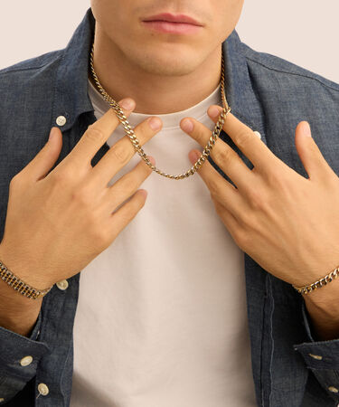Collana Man Code Acciaio Bicolore