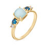 Anello Fantasia Golden Dream Placcato Oro Giallo Cristallo