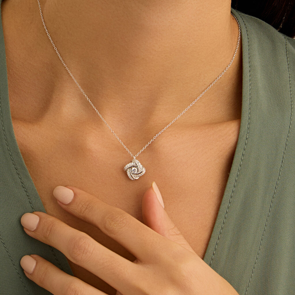 Collana Silver Elegance Argento Rodiato Cubic Zirconia