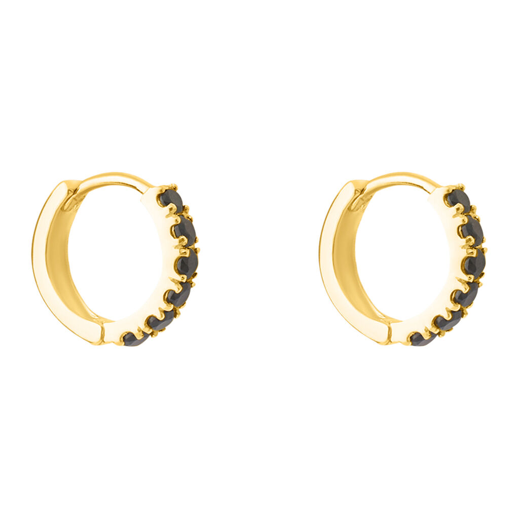 Orecchini A Cerchio Toujours Oro Giallo Cubic Zirconia