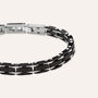 Bracciale Man Code Acciaio Bicolore Bianco / Nero