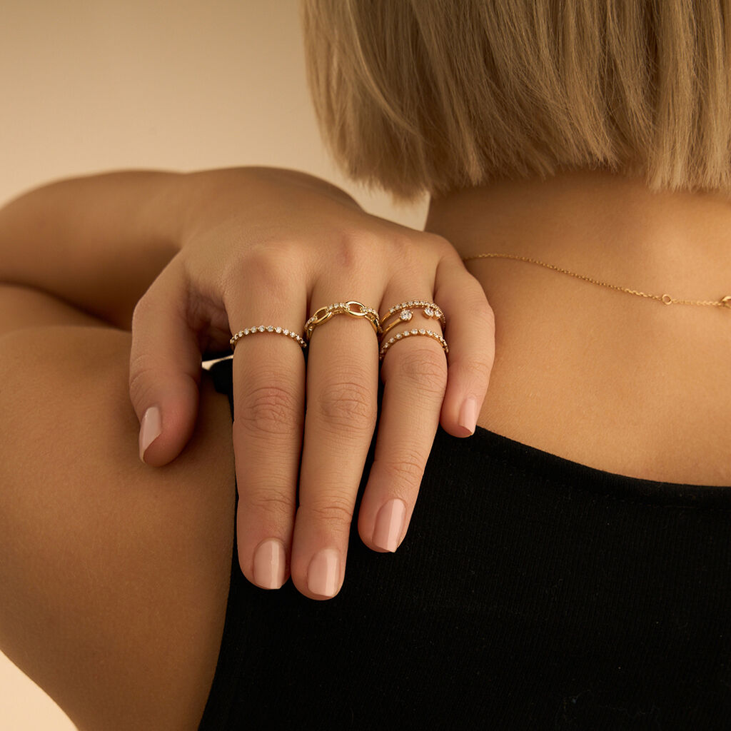 Anello Trilogy Diamade Glam Oro Giallo Diamante Lab-Grown